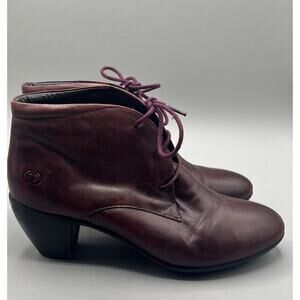 Gerry Weber Emely Soft Leather Lace Up Heeled Lace Up Ankle Booties Sz 39 US 8.5